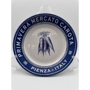 Certified International Tina Higgins Primavera Mercato Carota Pasta Bowl Blue 9"